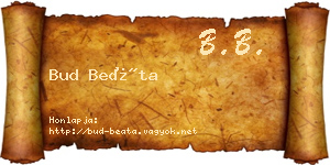 Bud Beáta névjegykártya